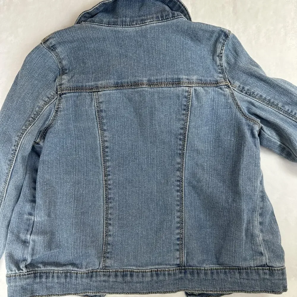 Carter’s KID brand Denim Jacket Button Up Pockets Girl’s Size 6-6X EUC